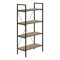 Monarch Specialties Bookshelf, Bookcase, 4 Tier, 48 in.H, Office, Bedroom, Brown Laminate, Black Metal, Contemporary I 7800 - alternate 1